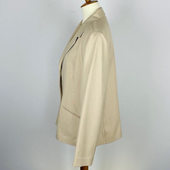Alfred Dunner Beige Blazer Sz 18 Office Career Mature Capsule Neutral Staple - Picture 5 of 6